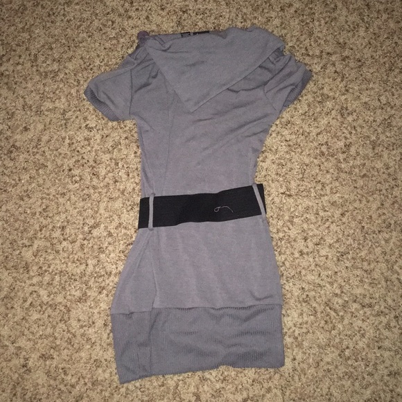 Sweater Dress with Belt - Picture 2 of 2